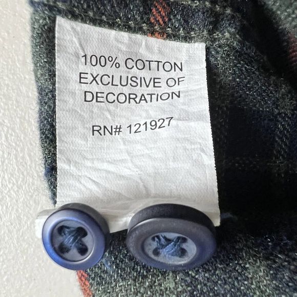 Johnnie O Hangin Out Multicolored Plaid Long Sleeve Button Up Flannel Shirt 2XL - Picture 6 of 6